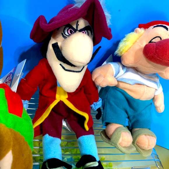 DISNEY EXCLUSIVE NWT VTG 90s PETER PAN RETIRED BEAN BAG PLUSH COMPLETE SET OF 5 - Picture 11 of 16